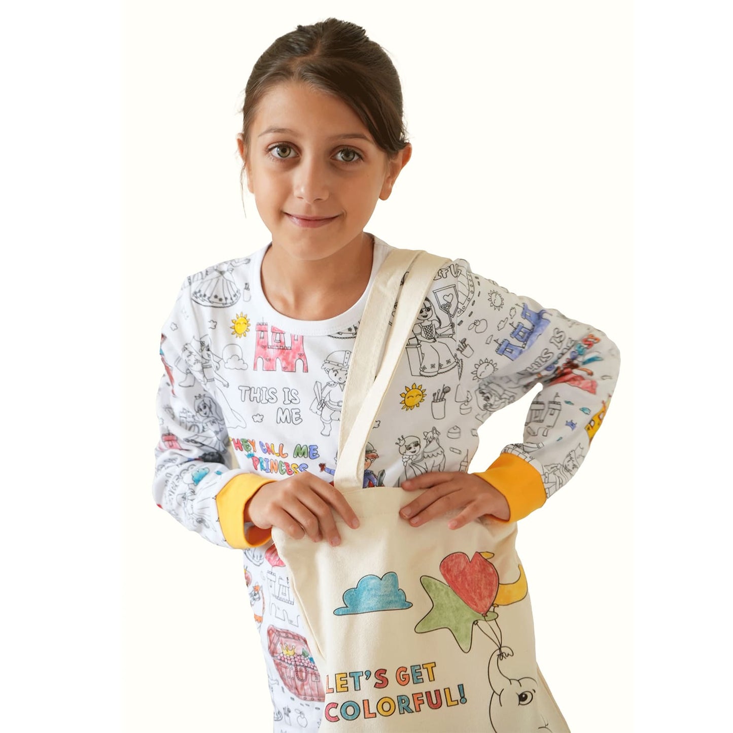 Princess Palace Long Sleeve Coloring Pajama