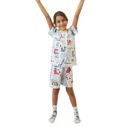 Princess Palace Short Sleeve Coloring Pajama