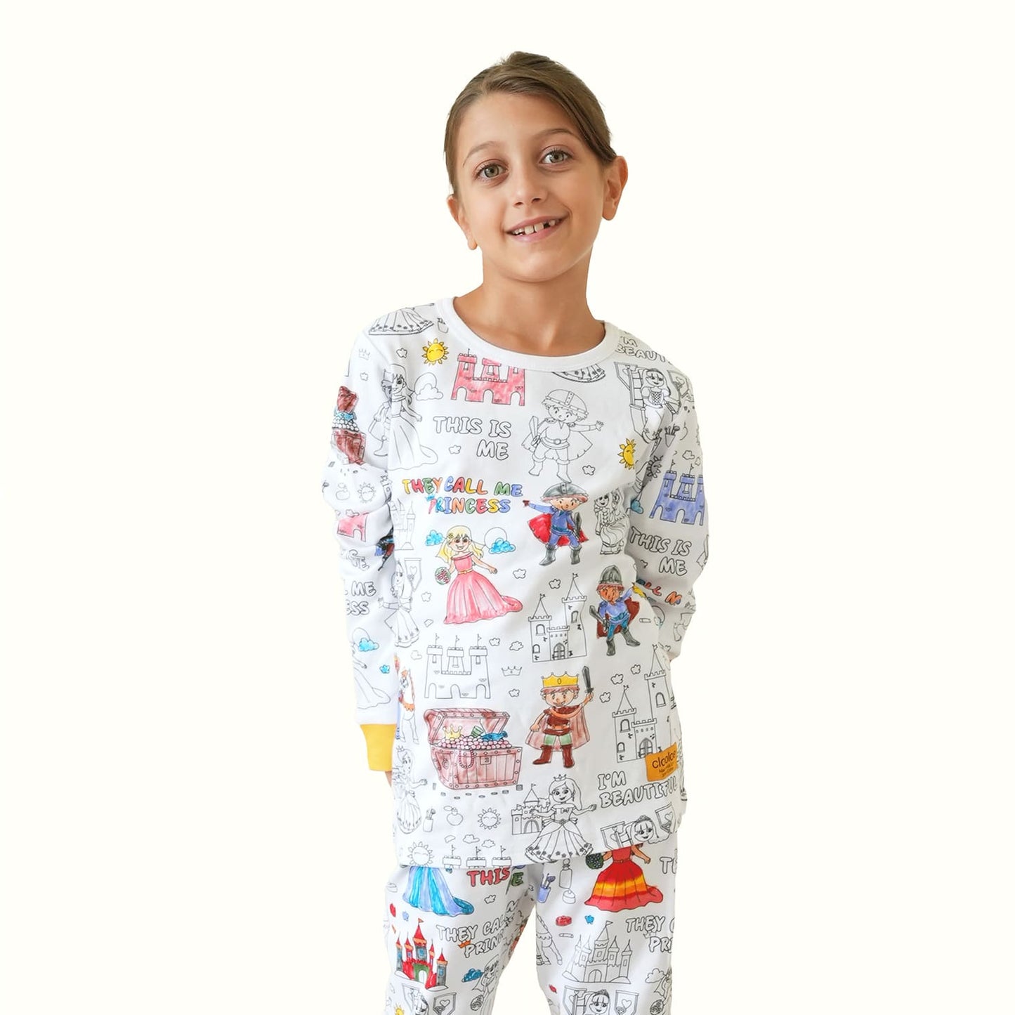 Princess Palace Long Sleeve Coloring Pajama