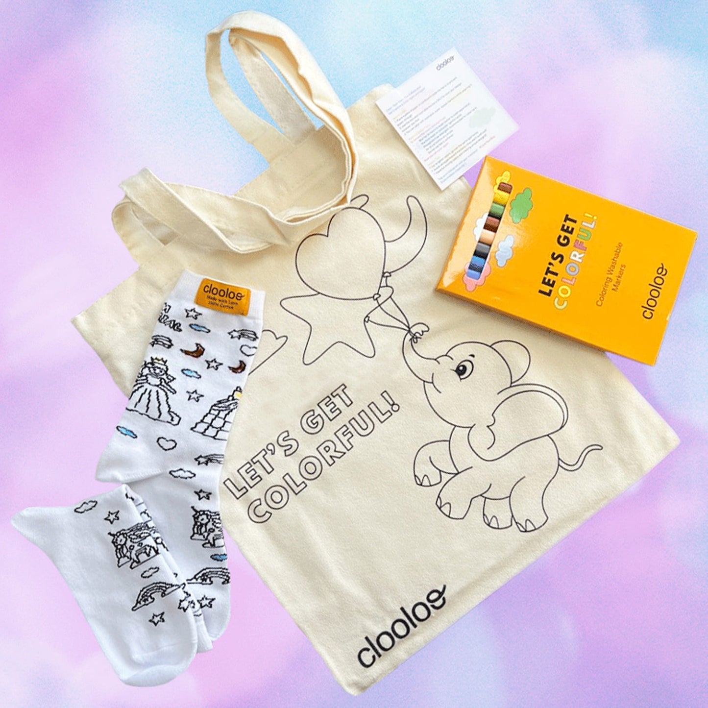DreamShine Coloring Socks for Girls