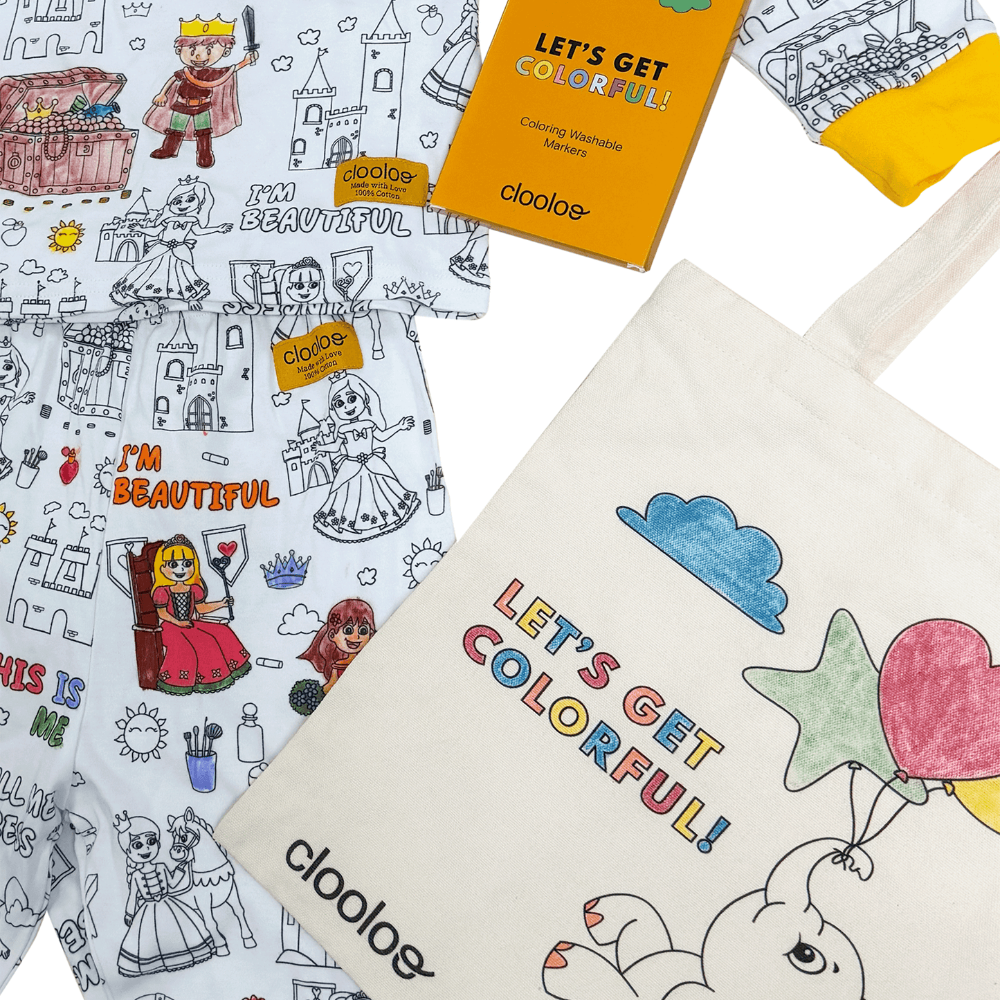 Princess Palace Long Sleeve Coloring Pajama