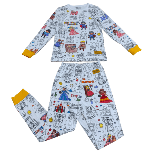 Princess Palace Long Sleeve Coloring Pajama