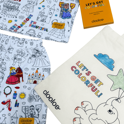 Princess Palace Short Sleeve Coloring Pajama